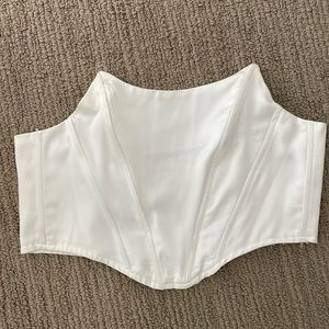 Pretty little thing white corset top
